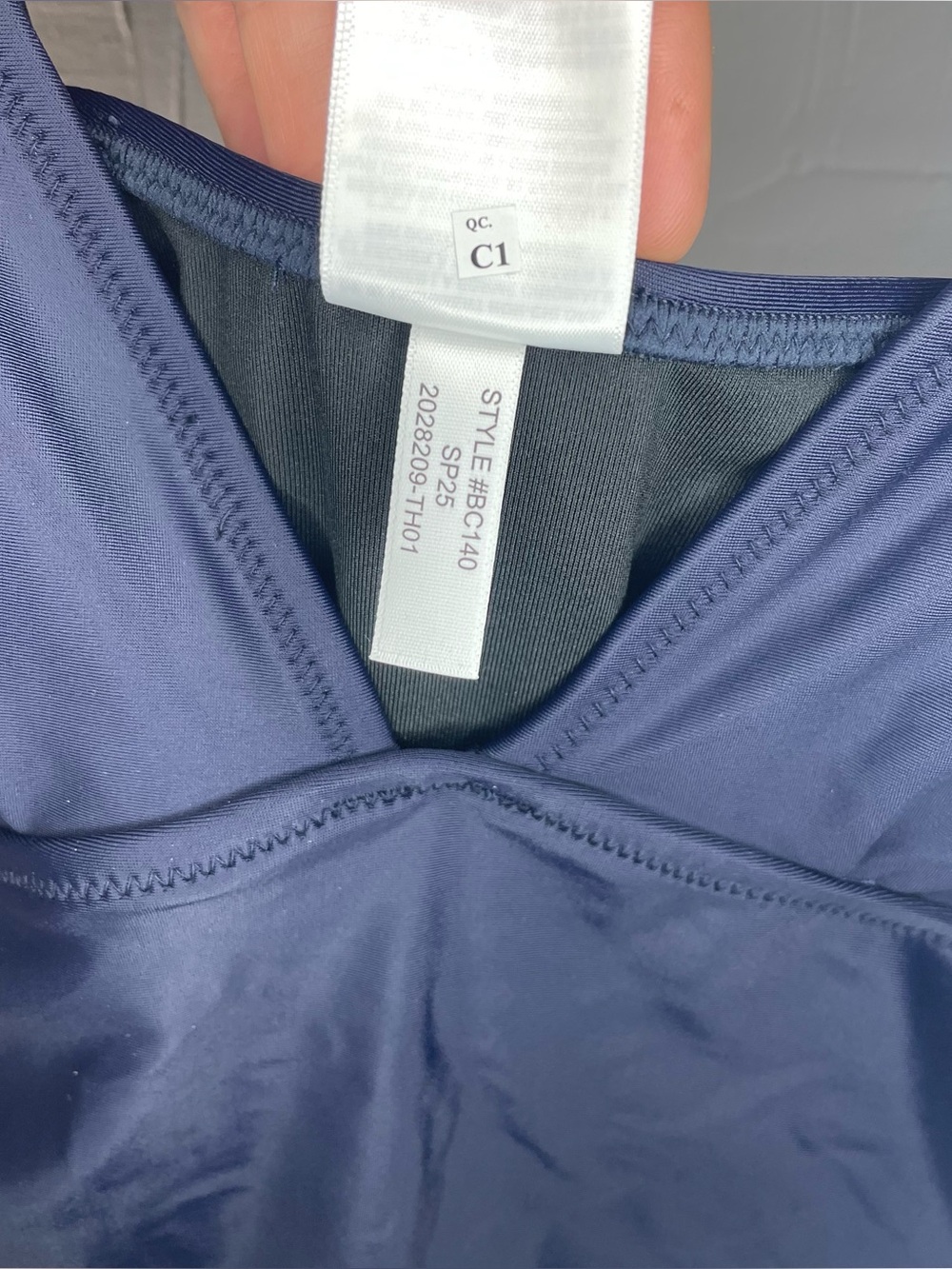J.Crew Ruched plunge one-piece swimsuit in Navy Size 16 - Picture 5 of 9
